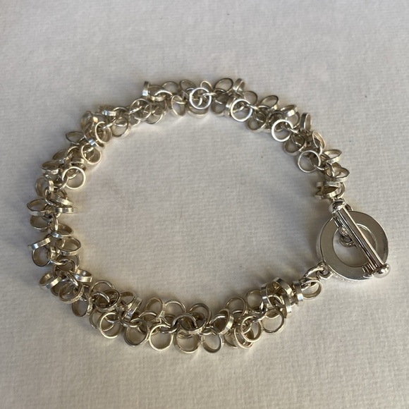Carolee Silver Tone Circle Toggle Bracelet - Picture 1 of 8